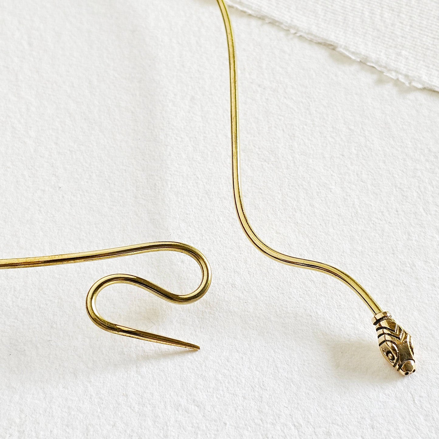 Brass Snake Serpent Choker