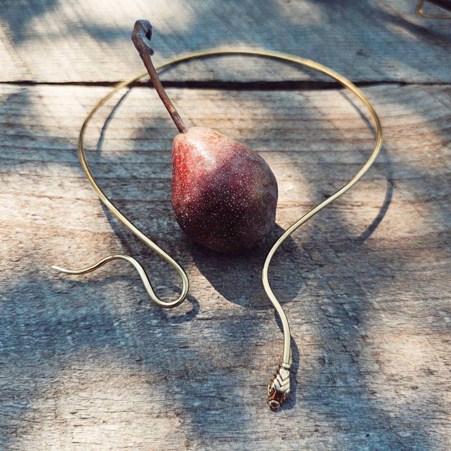 Brass Snake Serpent Choker