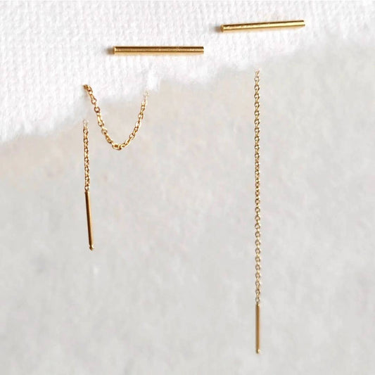 18 kt Gold Plated Threader Earrings