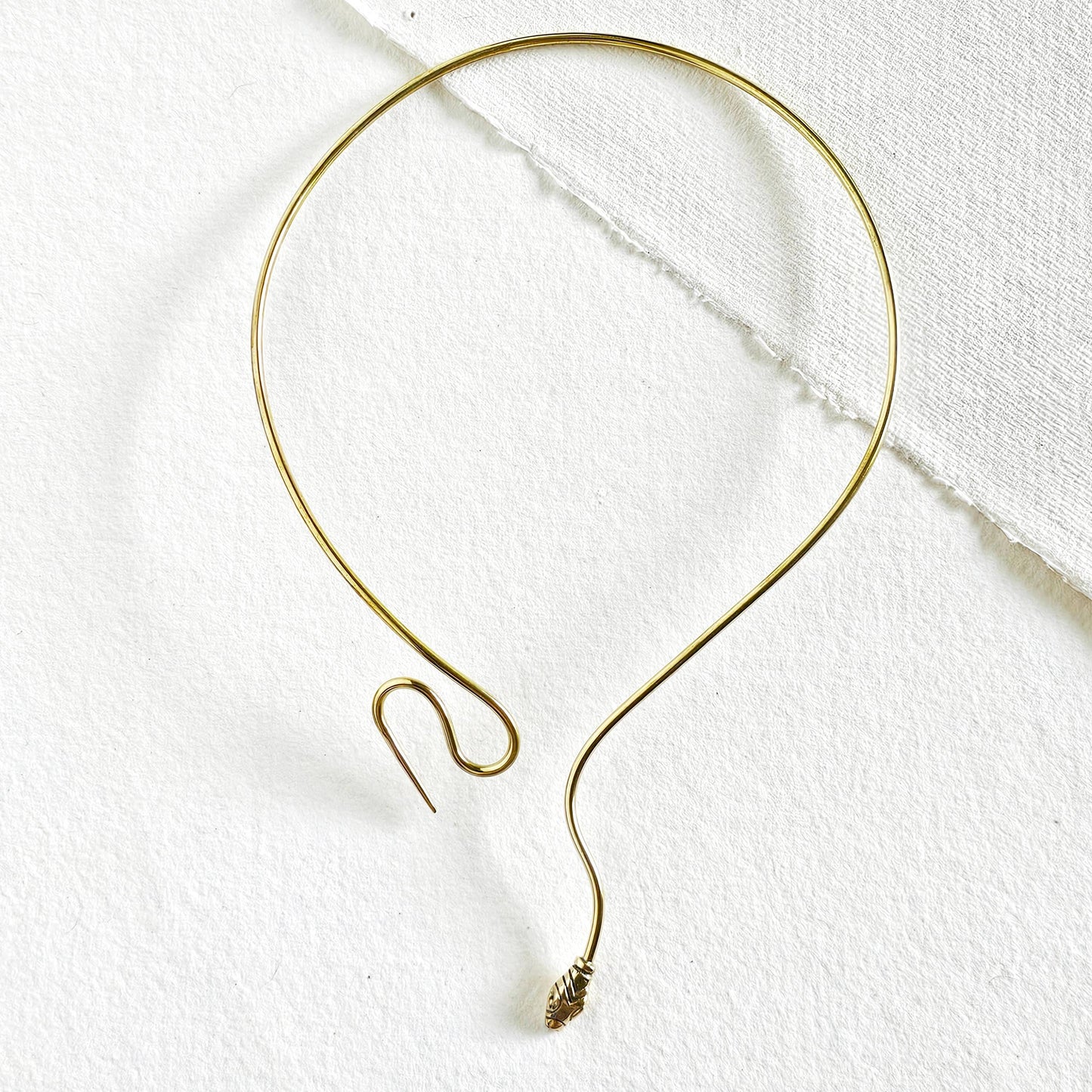Brass Snake Serpent Choker