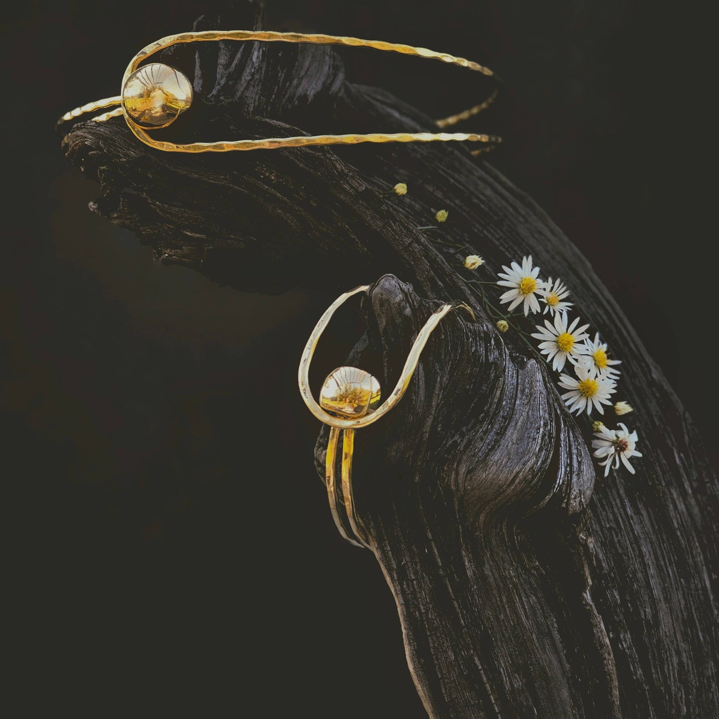 Brass Sphere Ball Bangle