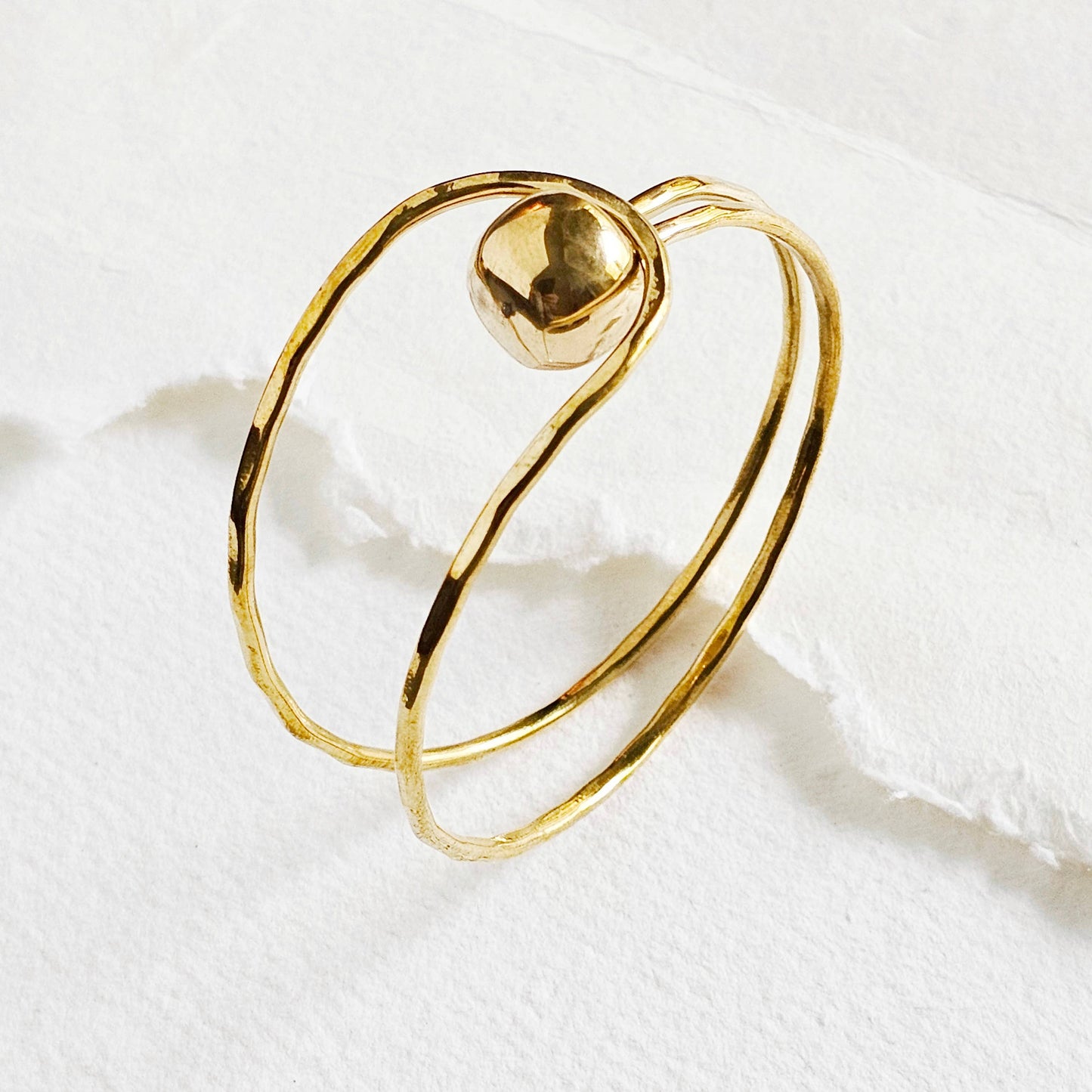 Brass Sphere Ball Bangle