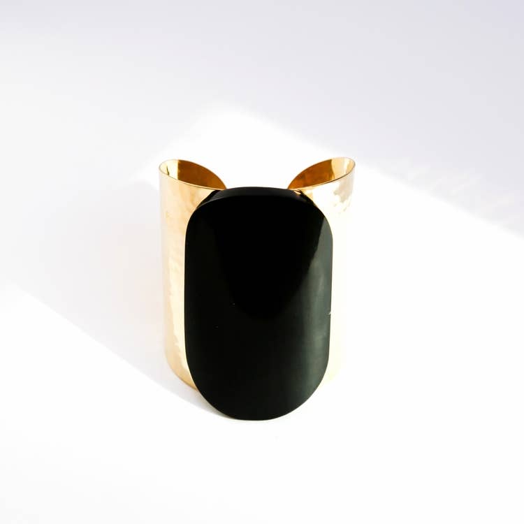 Brass Hammered Tahiti Cuff